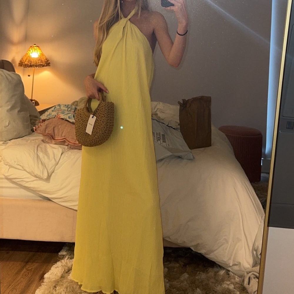 Yellow maxi dress